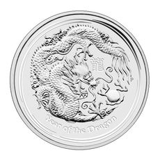 1 oz Ag Lunar II Dragon 2012